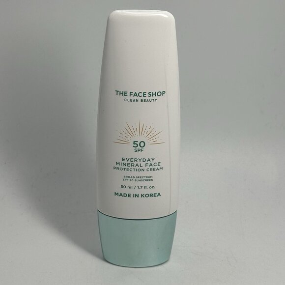 The Face Shop Everyday Mineral Face Protection Cream SPF 50 1.7 fl oz/50 ml NIB - Picture 8 of 12